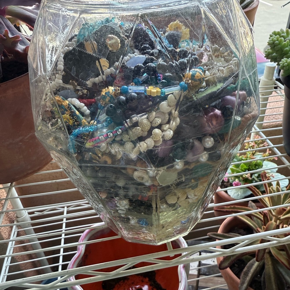 Mystery Jewelry Lot in Glass Jar